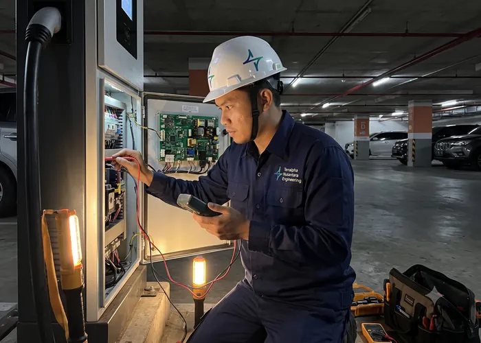 Maintenance teknisi EV charger